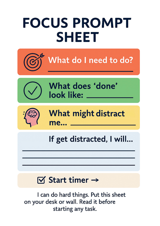 Focus Prompt Sheet