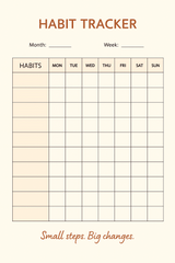 Habit Tracker Printable (A4 & US Letter) – ADHD-friendly Weekly Habit Tracker