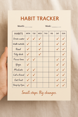 Habit Tracker Printable (A4 & US Letter) – ADHD-friendly Weekly Habit Tracker